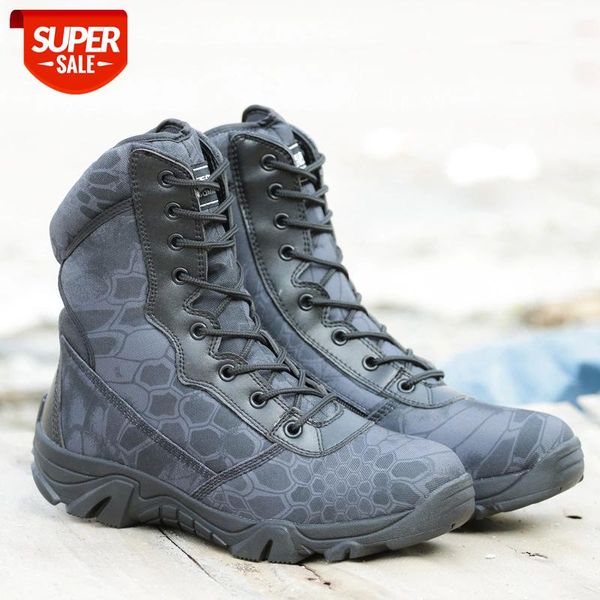 

winter men military army boots vintage lace up front leather mens tactical boots high safety work shoes combat ankle #l93k
