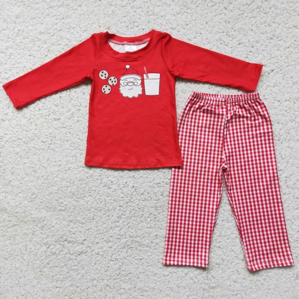 

clothing sets baby boy clothes red plaid legging pants long sleeve christmas kidswear matching girl arrival children, White