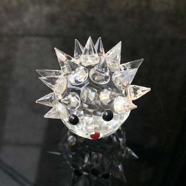 

decorative objects & figurines handmade crystal glass hedgehog crafts quartz animal paperweight home decoration ornaments gifts souvenirs