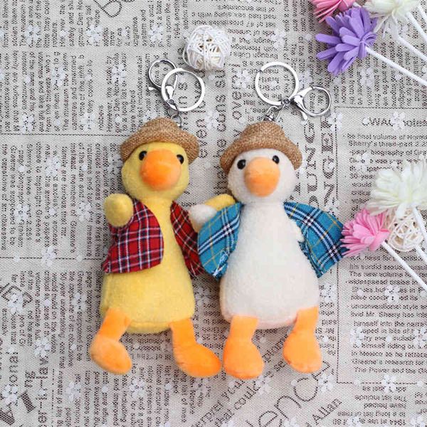 

ins net red duck doll schoolbag pendant cute duckling plush toy girl keychain