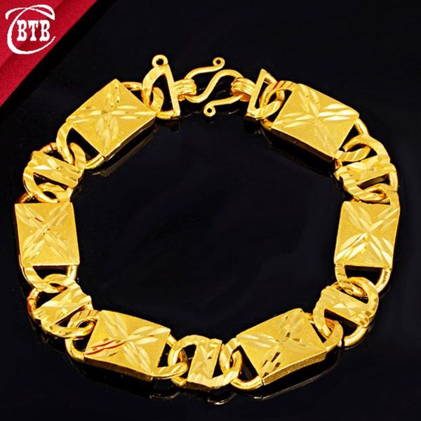 

link, chain fashion anti-fatigue 18k gold punk bracelet middle east luxury jewelry party holiday gift wholesale, Black