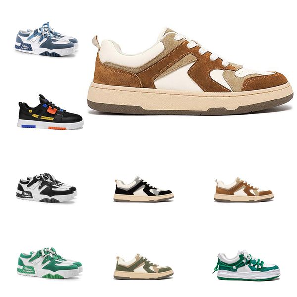 

39-44 smoky gray mens casual shoes sandy beige brown amber olive green lavender khaki emerald green snowy white navy blue men women trainers, Black