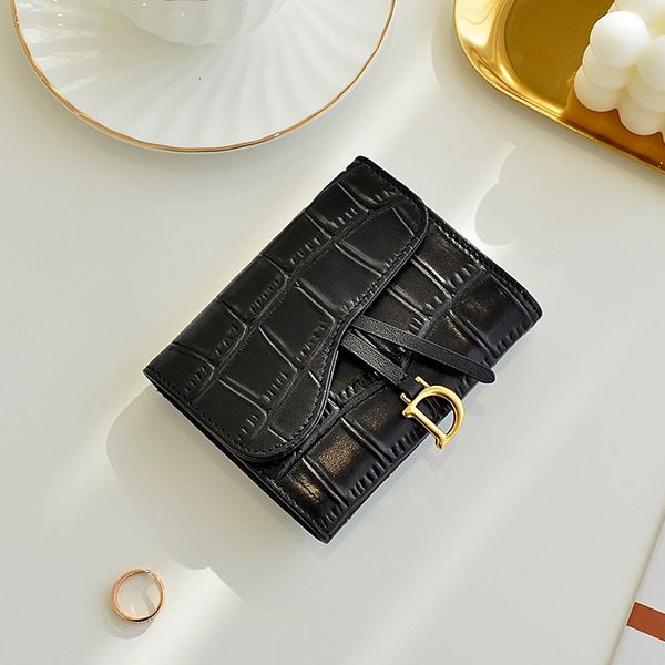 

first layer cowhide wallet women's handbags short crocodile leather large capacity fashion d simple silver bag multi card slot