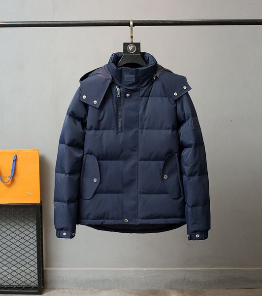 

winter men down jacket peuterey winter jassen chaquetas outerwear hooded fourrure goose down jacket coat hiver doudoune, Black