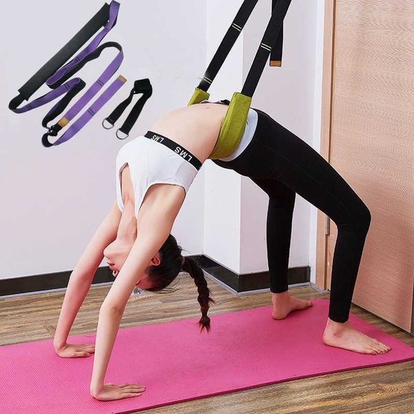 Yoga cinta exercício ginásio cinto flexibilidade esticando pernas alça de maca para yoga pilates resistência de balé faixas de aptidão H1026