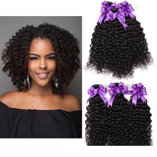 

virgin human hair kinky curly 3 wefts brazilian peruvian malaysian unprocessed pack of 3 bundles remy hair weave for black women extensions