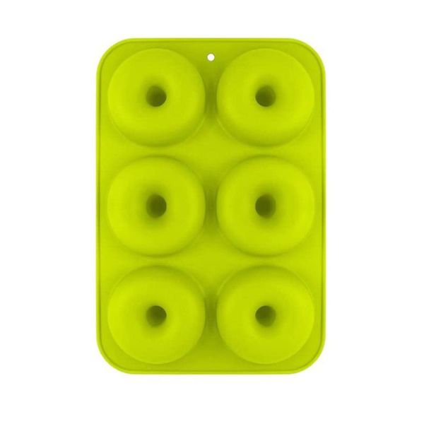 

molds silicone donut shapes 6 non-stick cavity safe back sheet maker bread heat resistance for cakes