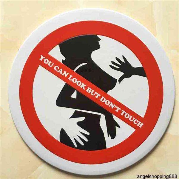 

round warning vintage metal tin s shop prompt decorative signboard retro plaque nostalgia plate for gift 30cm r001
