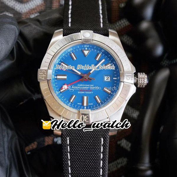 

43mm world time gmt ii a32390111c1w1 a3239011 automatic mens watch dualtime zone blue dial steel case nylon leather strap watches hwbr hello, Slivery;brown