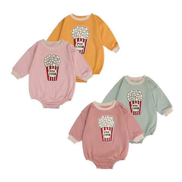 

rompers long sleeve baby boys girls bodysuits autumn infants clothes cartoon toddler clothing, Blue