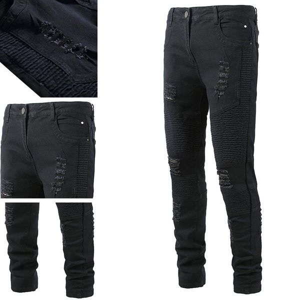 

jeans slim fit plus size design jean plus size black straight leg jeans men brand design, Blue