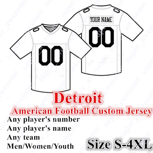 

4xl custom football jersey jared goff jamaal williams d'andre swift t.j. hockenson kalif raymond tracy walker iii quintez cephus derric, Black;red
