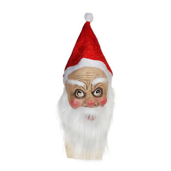

party masks christmas latex mask hooded lovely santa claus white beard carnival cosplay
