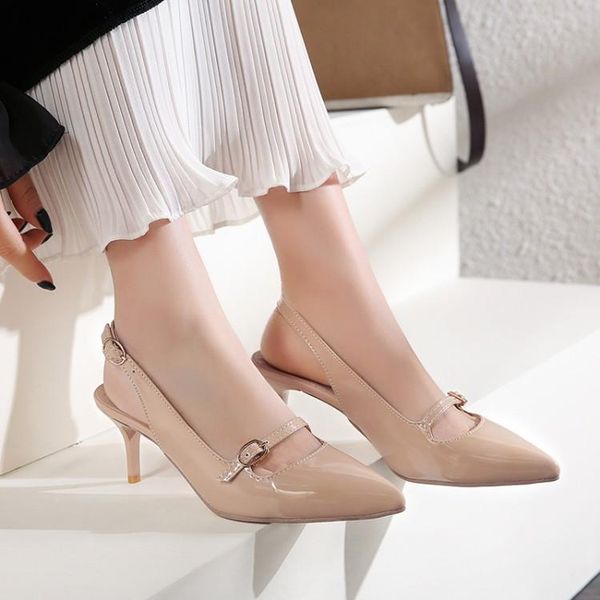 

dress shoes oversized high heels sandals women woman summer ladies pure color heeled, Black
