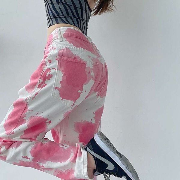 

summer high waist women's red printed pants, Blue