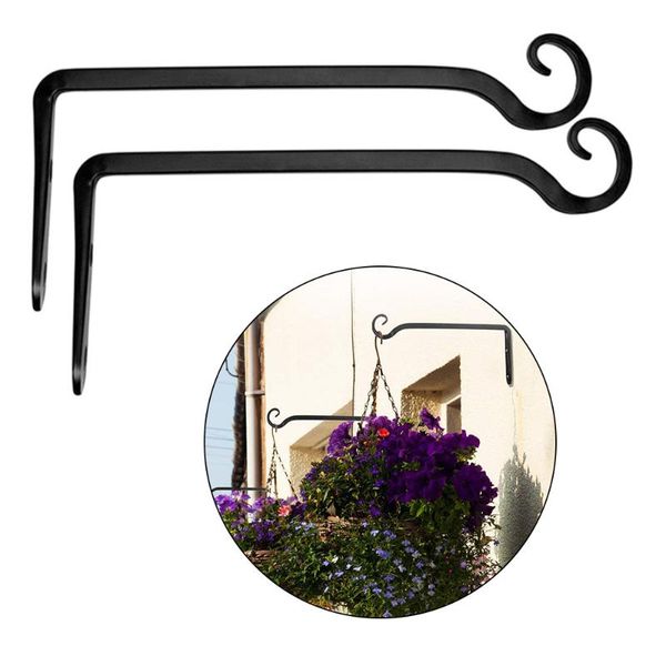 

planters & pots 2pcs professional wrought iron metal wall-mounted hanging lantern wind chimes holder basket