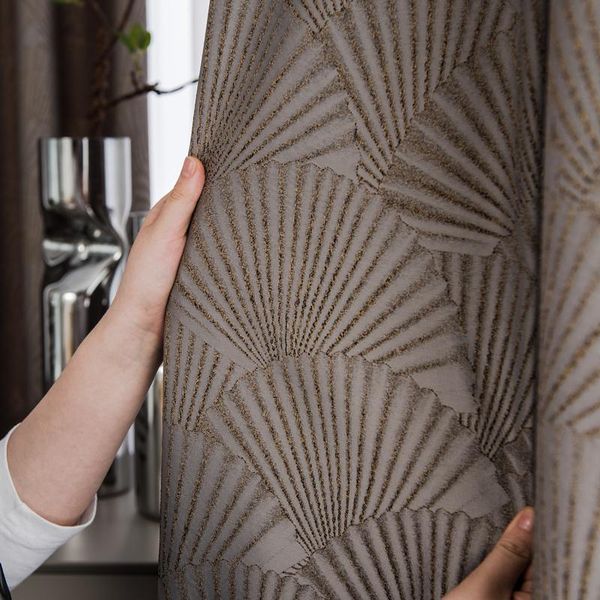 

curtain & drapes light luxury fan curtains for living dining room bedroom 2021 american retro chinese jacquard