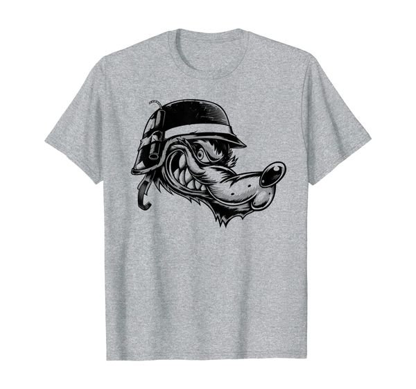 

Funny Cartoon War Wolf T shirt Design I Love Wolves, Mainly pictures
