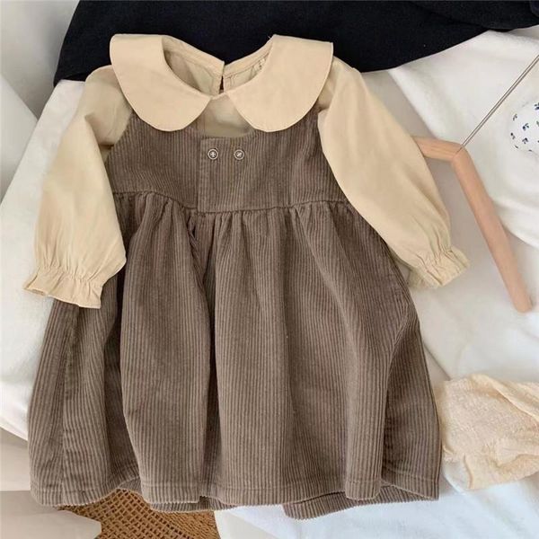 

girl's dresses girl vest dress kids babyÂ party evening gown 2021 retro warm plus thicken winter autumn cotton flower children clothi, Red;yellow