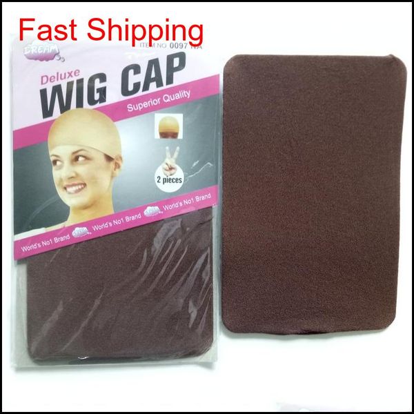 

deluxe wig cap 24 units(12bags) hairnet for making wigs black brown stocking wig liner cap snood nylon me qylxel hjfeeling