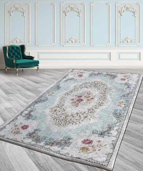 

nur home nrh-20 sponge velvet rubber carpet cover water green wreath model