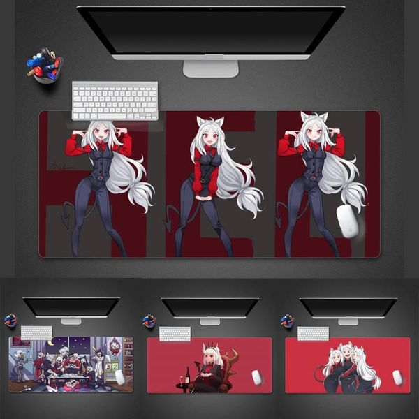

mouse pads & wrist rests helltaker anime girl pc gaming mousepad mats desk table protect game office work mat pad x xl non-slip laptop