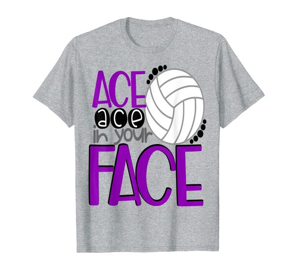 

ace ace in your face volleyball player gift girls coach t-shirt, White;black