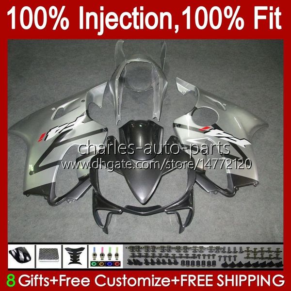 Honda CBR600F4 CBR Gümüş Siyah 600 F4 FS CB 600F4 99 00 Kodu 54no.49 CBR600 F4 CBR600FS 1999 2000 600CC 1999-2000 OEM Vücut Kiti 100% Fit