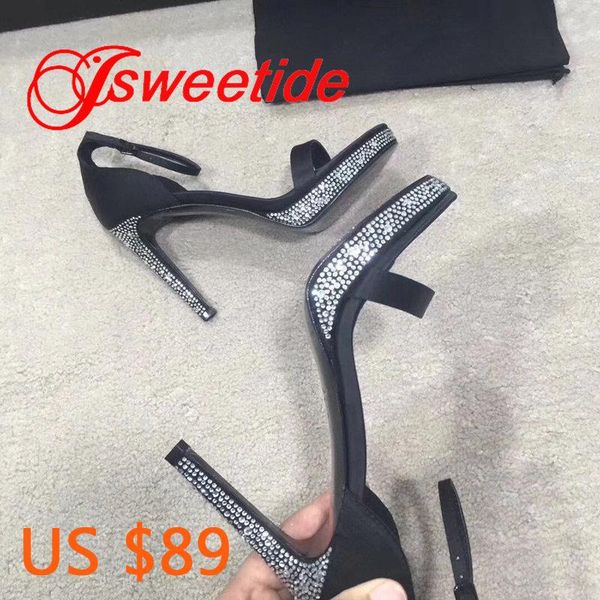 

dress shoes sandals handmade genuine leather lady peep toe square heel buckle strap classics women's, Black