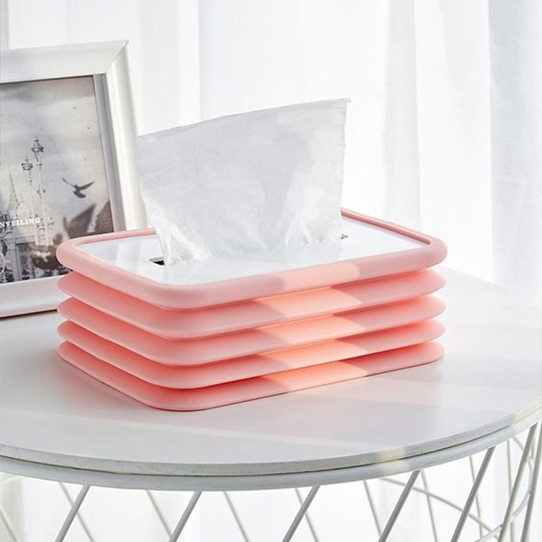 

tissue boxes & napkins foldable silicone box deskpumping storage container napkin paper organizer holder home office car decor