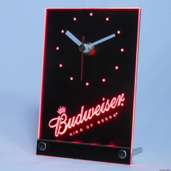 

wall clocks tnc0467 budweiser beer bar 3d led table desk clock