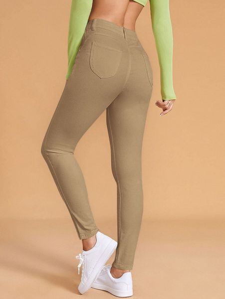 

high waist skinny jeans a86q#, Blue