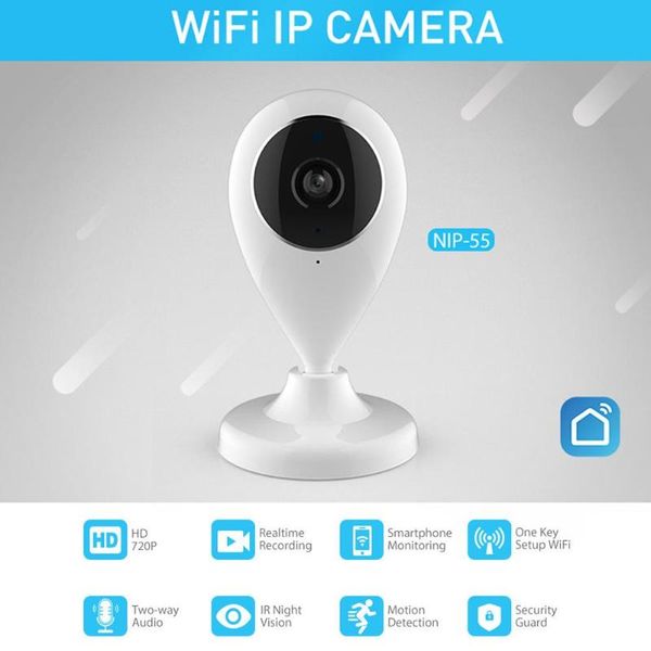 

neo wifi ip wireless h.264 smart 720p hd camera network night vision camera tuya intelligent server platform 120x70x70mm