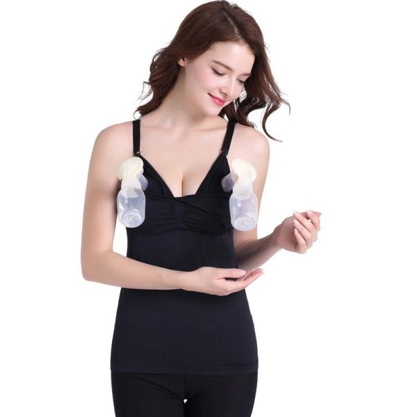 

maternity intimates women's hands breastpump pumping nursing bra halter bustier vest, White