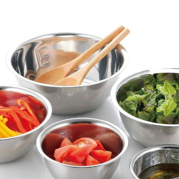 

stainless steel bowls set home kitchen baking mixing basin soup bowl fruit storage bowl