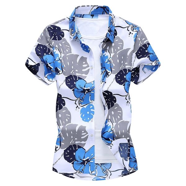 

new fashion 9 style design short sleeve casual shirt men's print beach blouse 2021 summer clothing plus asian size m-xxxl 4xl 5xl dikp, White;black
