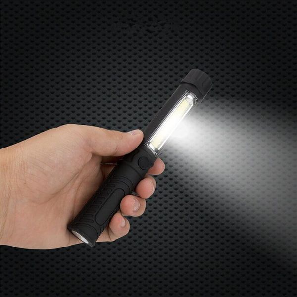 

bike lights multifunction cob led mini pen light work inspection torch lamp with the bottom magnet and clip black/red/blue