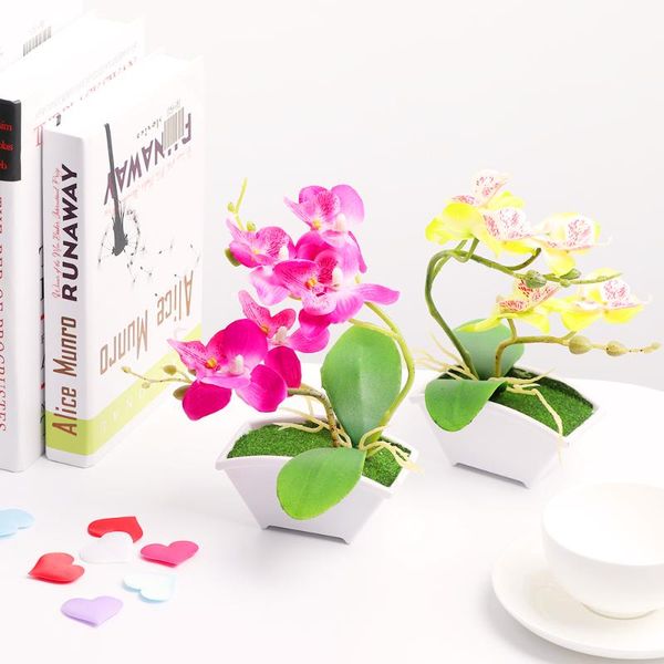 

decorative flowers & wreaths beautiful butterfly orchid silk flower phalaenopsis bouquet home wedding party decoration diy craft bridal deco