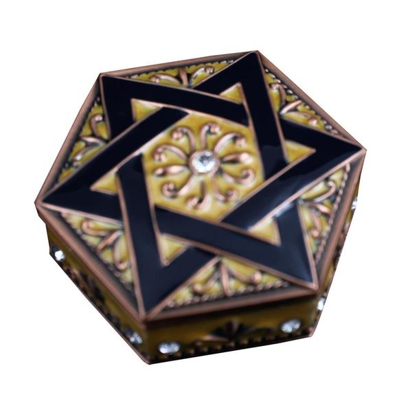 

jewelry pouches, bags small size vintage box hexagram ring necklace storage casket y3ne, Pink;blue