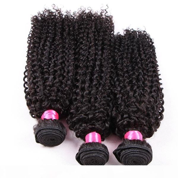 

dhl fedex jet black brown color 100% human hair double drawn kinky curly virgin remy mongolian malaysian brazilian hair weave bundles