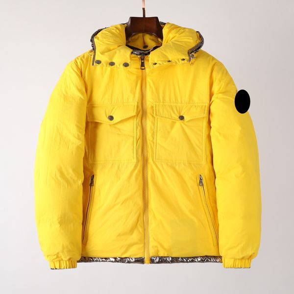 

monclair luxury french men's down jacket maya france brand designer hooded zipper double-sided coat, Black