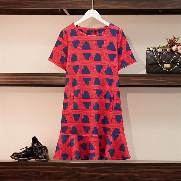 

2021 new brand summer maternity dress woman cute heart print large size dresses pregnant woman clothing md-02767, White