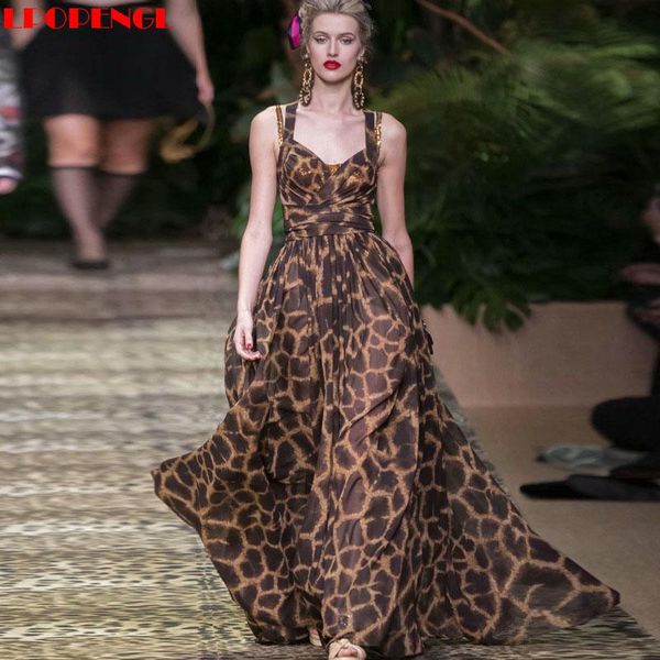 

casual dresses summer ladies dress 2021 geometric pattern long fashion all-match loose printing hedging korean style sling, Black;gray