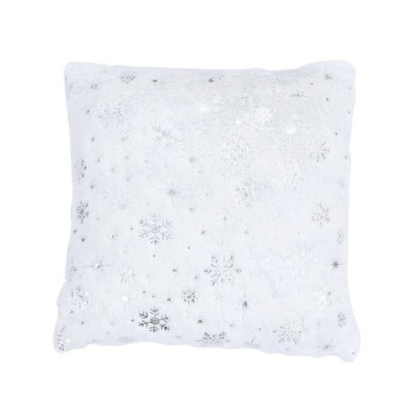 

cushion/decorative pillow 1pc snowflake pattern throw case decorative cushion cover protector for home sofa bed living room (white)