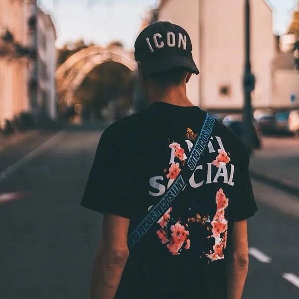 

2021 european and american new fashion brand printed short sleeve t-shirt men's and women's casual wear, White;black