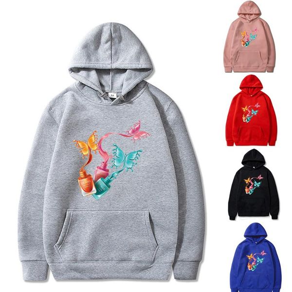 

men's hoodies & sweatshirts hoodie fall/winter home furnishing pullover thicken couple jacket polyester printing long sleeve casual str, Black