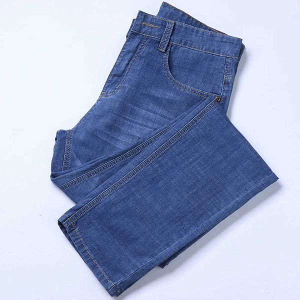 

2021 brand new fashion jeans for young buy men random slender rights broek, Blue