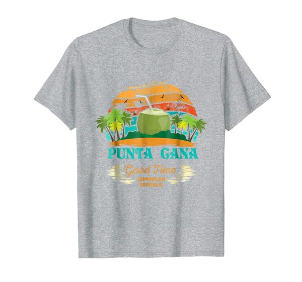 

punta cana, dominican republic souvenir vintage t-shirt, White;black