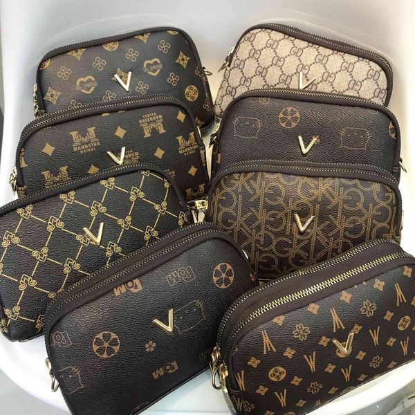 

floral double zipper mobile phone 2021 summer new women's bag