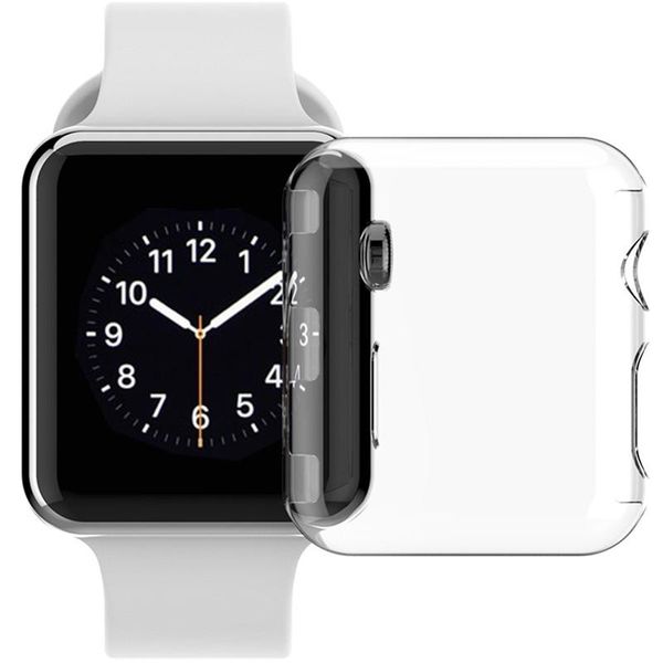 

watch bands cover series 3 2 1 cases protector ultra-thin pc hard full coverage clear case accessories, Black;brown